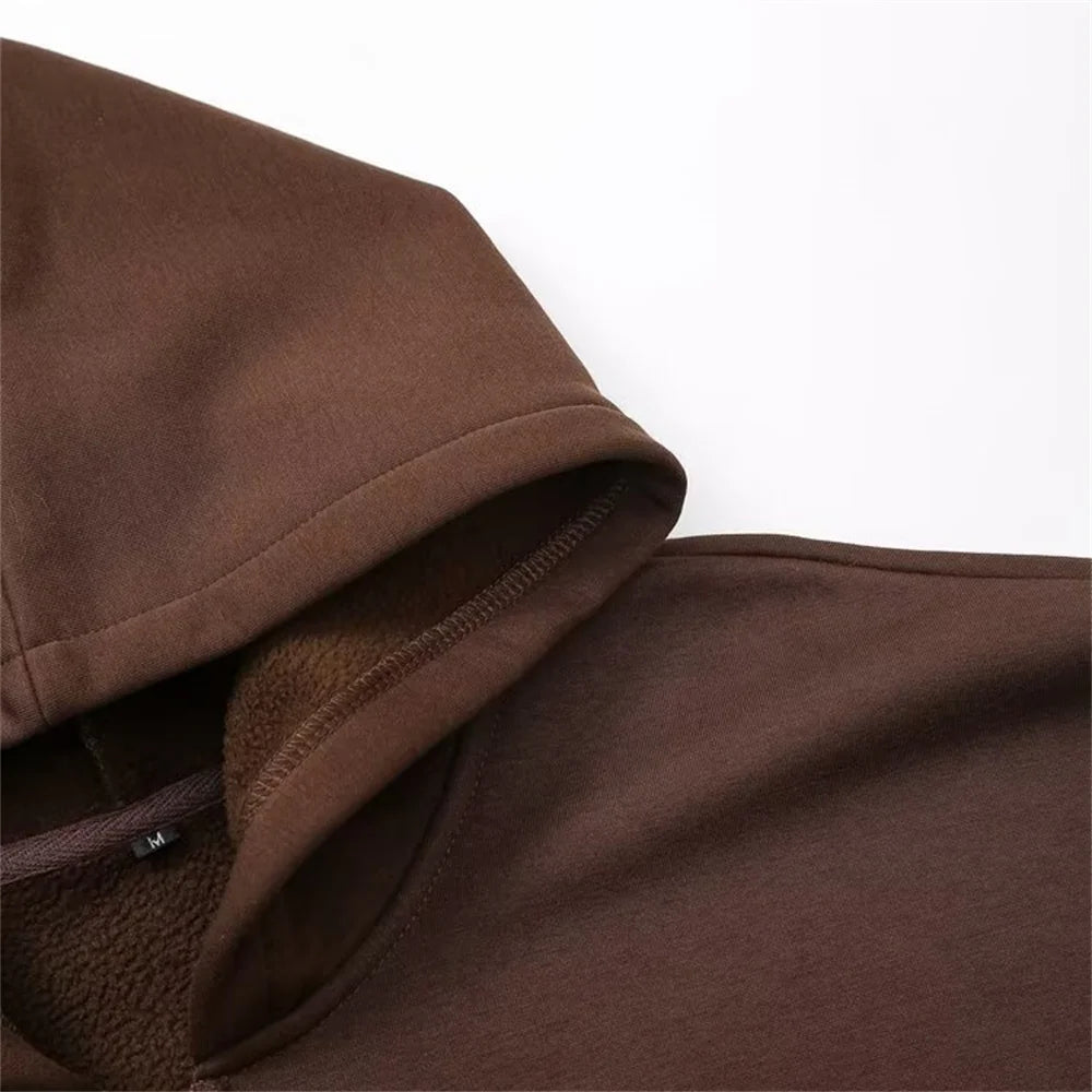 Taop&Za autumn new women's fashionable casual zipper decoration hooded long sleeved sportswear jacket wide leg pants set
