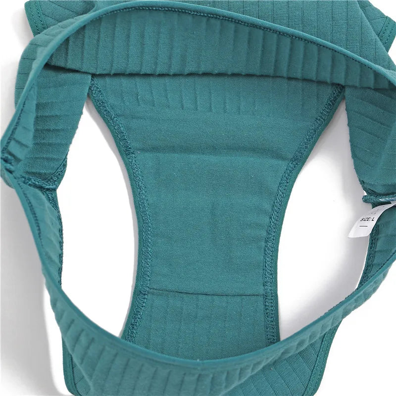 FINETOO 6PCS/SET Women's Cotton Panties Sexy Soft Striped Underpants Solid Color Briefs Female Comfortable Stretch Lingerie M-XL