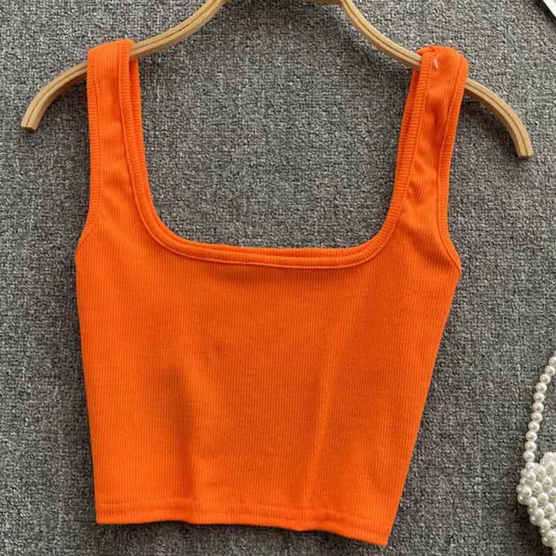 Tank Top Women Sexy Backless Y2k Top Slim Fit Bottoming Blouse Solid Crop Top Sleeveless Camis Mujer