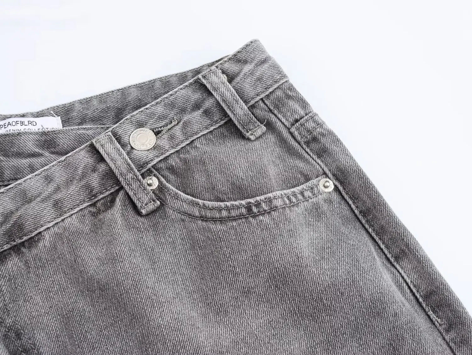 TRAFZA 2025 Summer Women's Fashionable Straight Jeans High Waist Vintage Zipper Women's Casual Jeans Commuting Streetwear Y2K