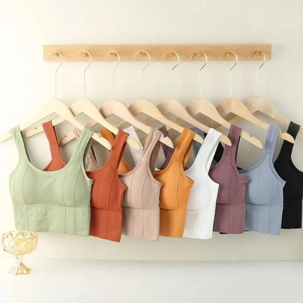 Sports Bra Anti-Sweat Fitness Top Women Seamless Yoga Bra Shockproof Crop Top Push Up Sport Bra Gym Workout Top