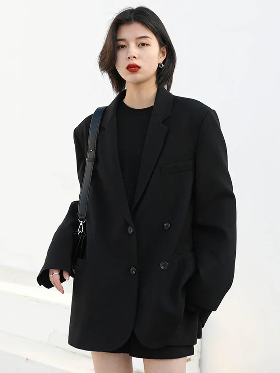 CHIC VEN Women's Blazer Korean Casual Solid Long Sleeve Coats All-match Office Lady Elegant Fashion Clothing Spring Autumn 2023