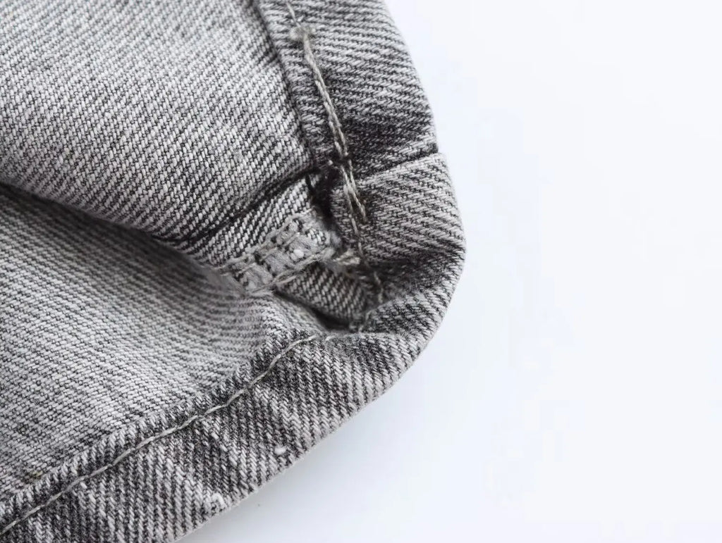 TRAFZA 2025 Summer Women's Fashionable Straight Jeans High Waist Vintage Zipper Women's Casual Jeans Commuting Streetwear Y2K