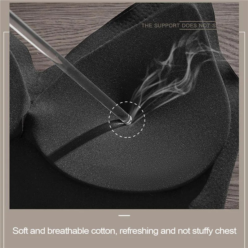 Women Invisible Bra Deep U Plunge Bras Backless Top for Dresses Sexy Lingerie with Transparent Strap Push Up Strapless Underwea