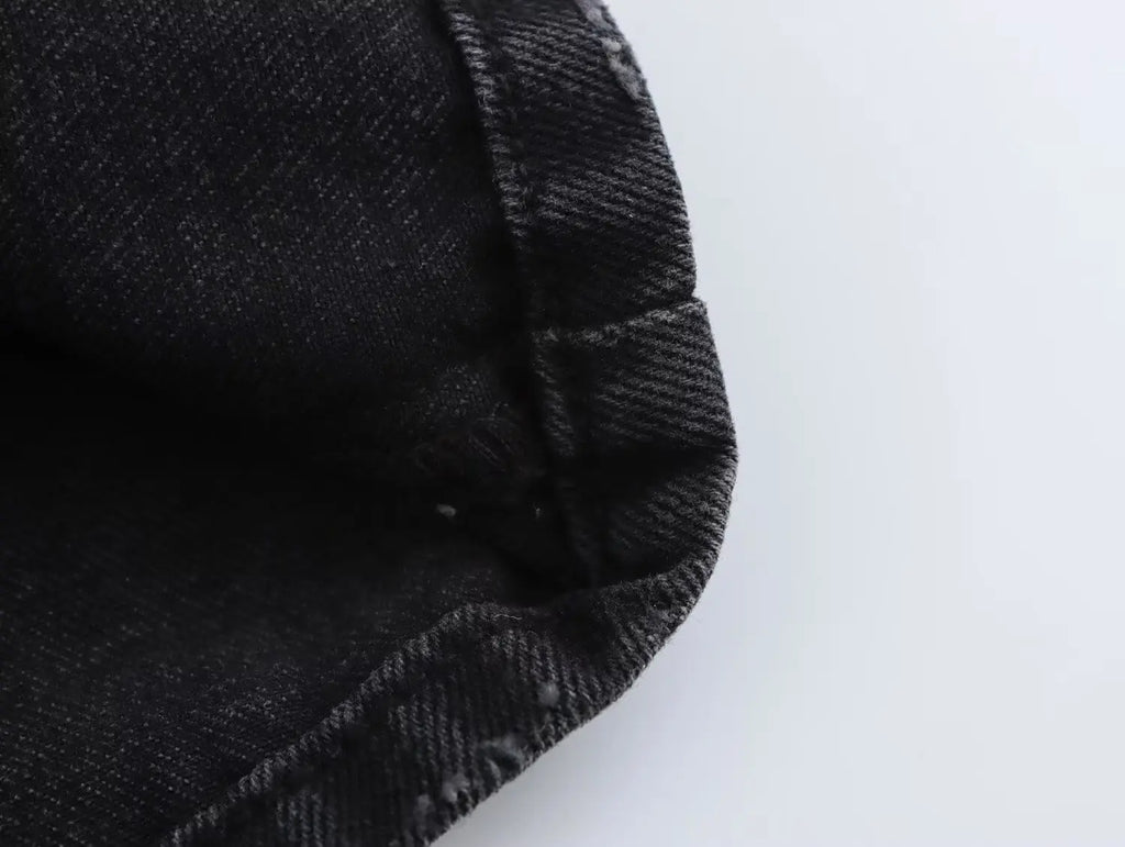 TRAFZA 2025 Summer Women's Fashionable Straight Jeans High Waist Vintage Zipper Women's Casual Jeans Commuting Streetwear Y2K