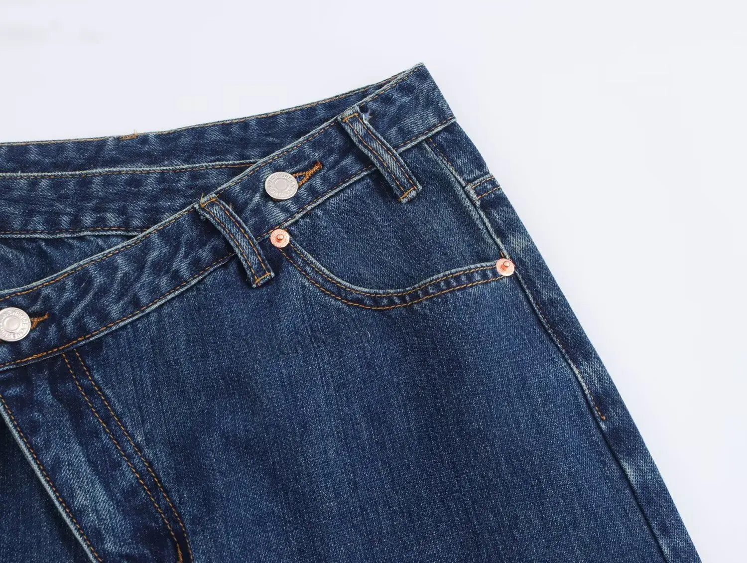 TRAFZA 2025 Summer Women's Fashionable Straight Jeans High Waist Vintage Zipper Women's Casual Jeans Commuting Streetwear Y2K