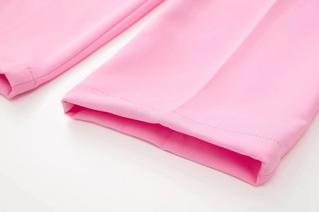 TRAFZA 2025 Women's Solid Color Office Slim Fit Pencil Pants High Waist Zipper Fly Women's Commuting Pocket Trim Pant Streetwear