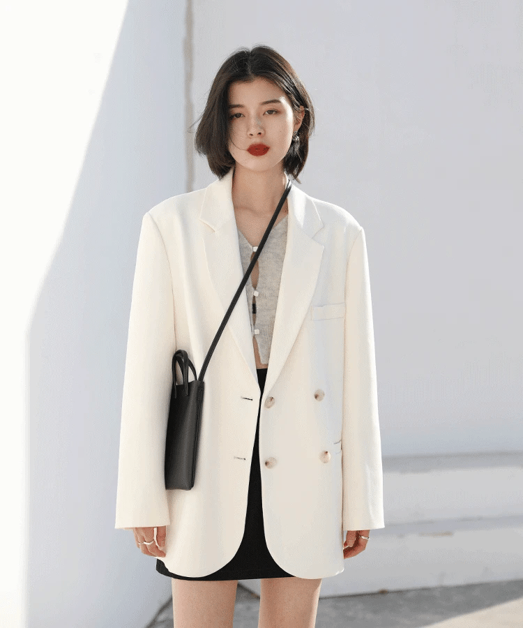 CHIC VEN Women's Blazer Korean Casual Solid Long Sleeve Coats All-match Office Lady Elegant Fashion Clothing Spring Autumn 2023