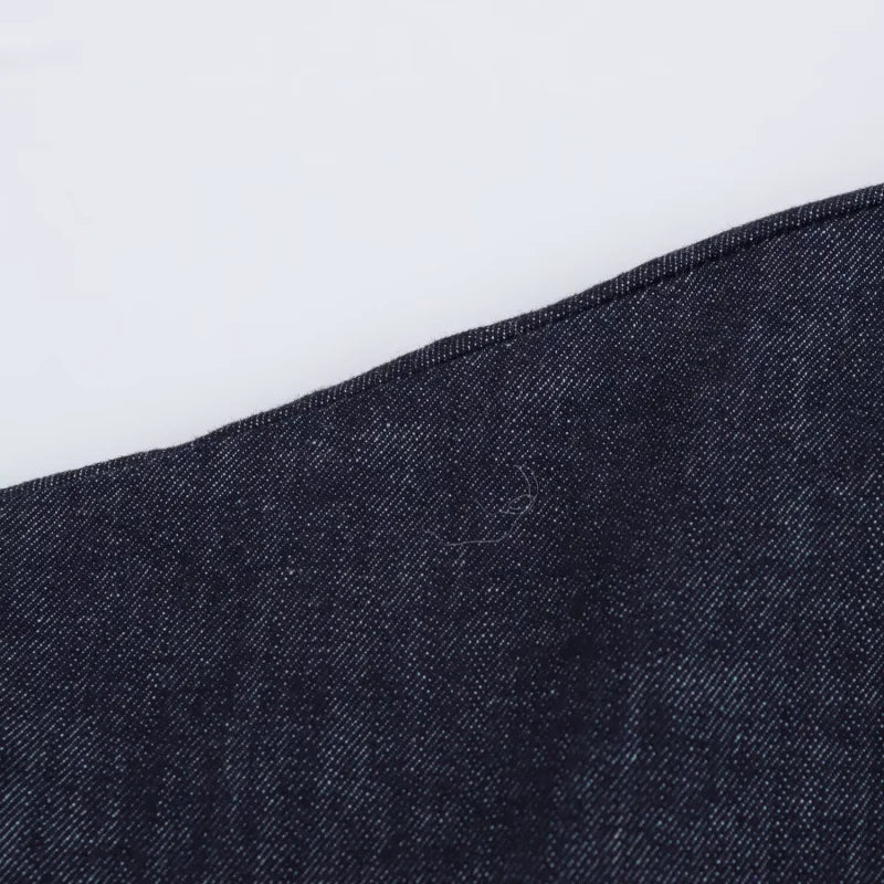 ETJ 2025  Spring New 1975 series denim MIDI dress with lapel side zipper fashion wrinkle waist slim elegant dress